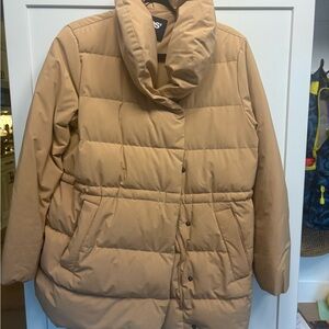 Lands' End Camel Puffer Jacket